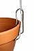 Orchid Nerd 6-Inch Clip-On Pot Hanger, Galvanized Steel, Fits Clay and Plastic Pots with Rim, Vertical Plant Hook for Trellis Fence Rack, 5 Pack