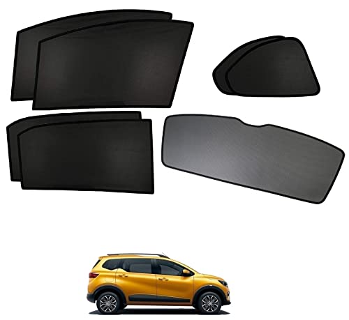 Image of Auto Addict Fix with Dicky Car Window Sunshades Non Magnetic (Side Windows,Rear Window) for Renault Triber