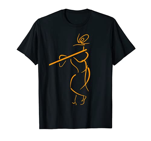 Hare Krishna Flute Art - Krishna Lover T-Shirt