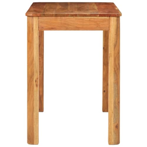 Table bois acacia massif 110x55 table d'appoint peu encombrante et durable - 4