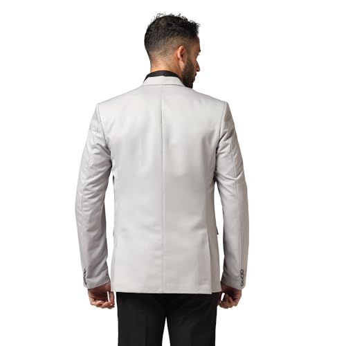 Image of TAHVO Men Blazer Lycra Fabric Slim Fit Single Breasted Blazer