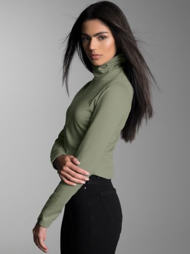 Trigema Damen Rollkragenshirt aus elastischem Feinripp – Ansicht 4