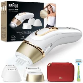 Braun IPL Silk·expert Pro 5, Evde Tüy Alma, Çanta, Venus Tıraş Makinesi, 4 Başlık ile, PL5382 — Amazon ürün görseli