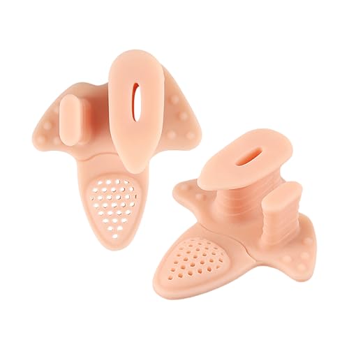 Paquete de 2 separadores de dedos con cojín reforzado en el antepié y ventilación para posturas y alivio de juanetes que absorben los golpes