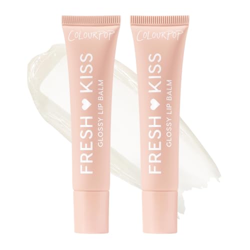 Image of ColourPop Fresh Kiss Glossy Lip Balm - Hydrating Lip Care Enriched with Peptides, Hyaluronic Acid, Shea Butter & Vitamin E for an Ultra-Cushiony Formula - Vanilla Cake (2 Count)