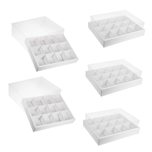 OKUMEYR Cupcake Holder 12-grid Paper Cupcake Boxes Bulk Packaging for Baking Parties Plastic Case Lid