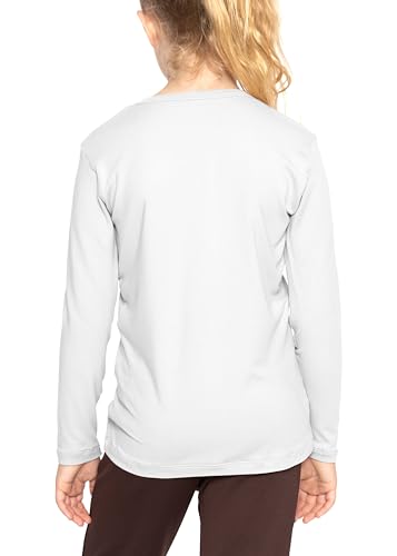 Image of Shirts for Girls Long Sleeve Crew Neck Top, Hoodie or 3 /4 Sleeve Soft Stretch Kids Lightweight Size 2-16