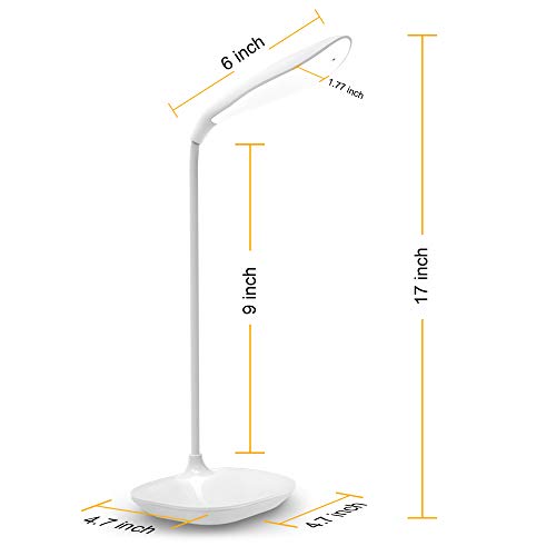 TOHOOYO Schreibtischlampe LED-Lampen-Schreibtisch-Lampe Augenschutz Flexible Nachttischlampe LED nachladbare Lesen… – Bild 3