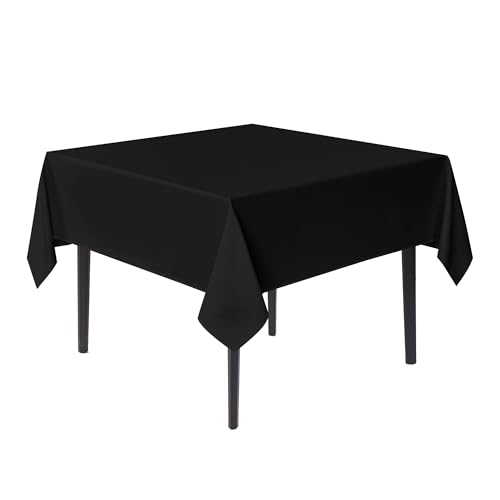 Image of sancua Small Square Tablecloths, Black Table Cloth, 36x36 Inch