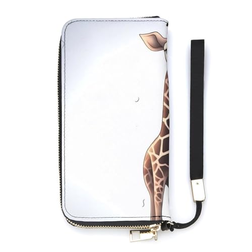 Cute Giraffe Wallet, Elegant Wristlet Wallet with Multi-Card Slots, PU Leather Long Purse for Women, Men