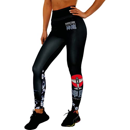 Hardcore Training Pantalones de Compresión para Mujer Mallas de Entrenamiento Artes Marciales Capa Base Boxeo Correr Muay Thai Fitness MMA No Gi