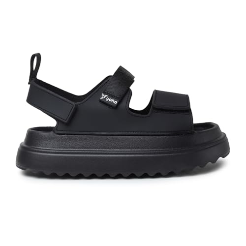 Image of YOHO Wanderz Sandals for Women & Girls | Chunky Ripple Sole with Adjustable Straps | Waterproof Monsoon Footwear | 003