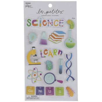 Science 3D Stickers for Crafts, Scrapbooks, Cardmaking - 18 Pieces - Image 2