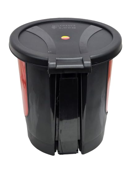 Image of ARISTO Unique Modern Plastic Pedal Dustbin 8.0 LTR (Red)