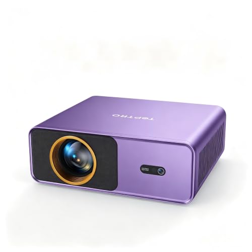 Image of TOPTRO Portable Projector, Video Projector Support 1080P (Dazzling Purple, 7.83 x 9.25 x 3.35)