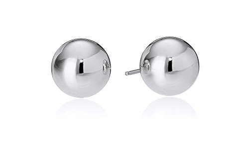 Amazon Essentials Plated Sterling Silver Polished Ball Stud Earrings , (previously Amazon Collection)