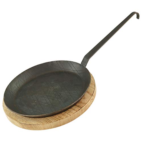 Markenlos Set di padelle in Ferro battuto con Gancio Manico in Tenendo. Misure e Set, Acciaio Inox, Typ4+B-1er