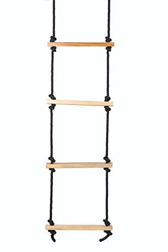 Image of Ashish Rope Climbing Ladder Indoor /Outdoor for Kids - Ninja Ladder, Kid Ladder for 4 to 10 Years (Black)