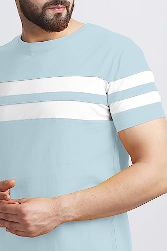 Image of AUSK T-Shirt for Mens Double Stripes on Chest