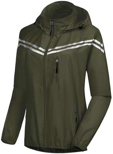 Image of CREATMO US Women's Sun Jackets Lightweight Packable Shirts UPF 50+ Hoodie Reflective Cycling Jacket With Detachable Hood