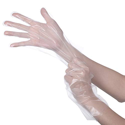 Daxwell Poly Gloves, Embossed, Premium Cast Polyethylene (CPE), Powder Free, Small, Clear, F10000177B (Box of 100) - Thumbnail 4