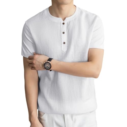 T-shirt en lin homme col rond idéal pour vos vacances et sorties d'été