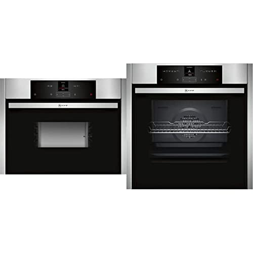 NEFF C15DR00N0 Einbau-Dampfgarer N70 & B55CR22N0 Einbau-Backofen N70 / 60 cm/A+ / 71 l/Edelstahl/Slide&Hide/ShiftControl…