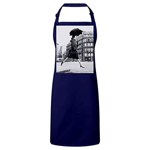 Tablier cuisine premium navy Carmen : le cadeau mode vintage idéal