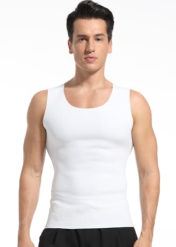 Mens Gynecomastia Compression Shirt Body Shaper Vest - Slimming Undershirt for Tummy Control, Workout Tank Tops2