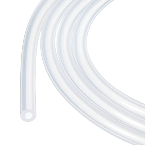 Rebower 10ft 1/8" ID x 1/4" OD Silicone Tubing Clear 3mm x 6mm Industrial Plastic Tubing Pure Silicone Hoses for Pump Siphoning Draining Irrigation Brewing