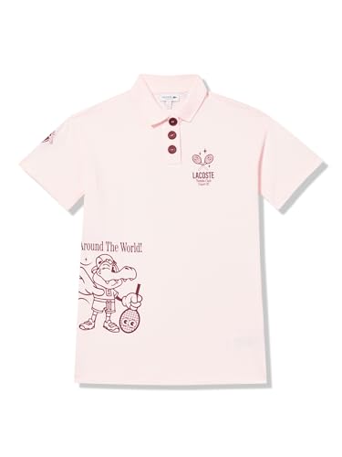 Lacoste Girls' Graphic Print Cotton Dress