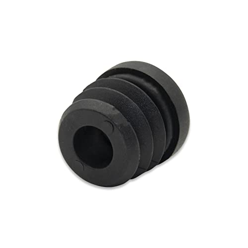 Image of Flyshop Black M8 Threaded Plastic Plugs Round Tube End Caps Tubing Plugs Inserts Furniture Glider 25 mm, 1 inch Diameter 4 Pcs