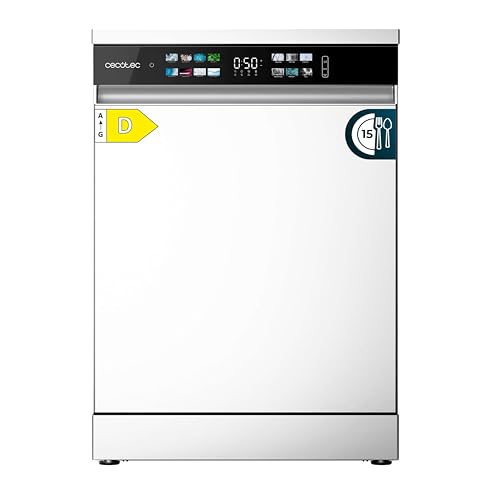 Cecotec Lavavajillas 60 cm Libre Instalación Bolero Aguazero 6210 D. 15 Cubiertos, Bajo Consumo,...