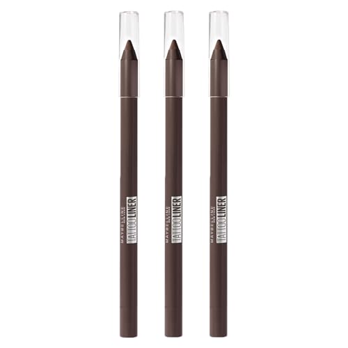 Maybelline Pack de 3, lápiz de ojos efecto tatuaje Tattoo liner 910 Bold