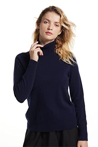 Image of EURKEA Women's Turtleneck 100% Cashmere Sweater, Long Sleeves Pullover Winter Top for Women, Gift Ready