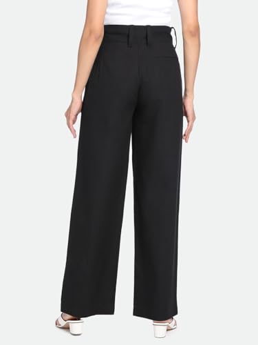Image of DL Woman Grey Solid Mid-Rise Trousers