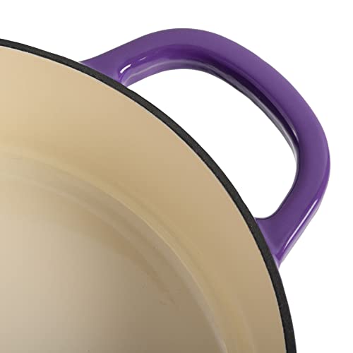 Crock-Pot Artisan Enameled Cast Iron Braiser W/Lid, 5 Quart, Lavender Purple