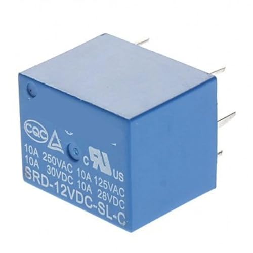 Relé de potencia de 12 V CC con conmutación T73 estable de 5 pines para automatización, 5 uds 1