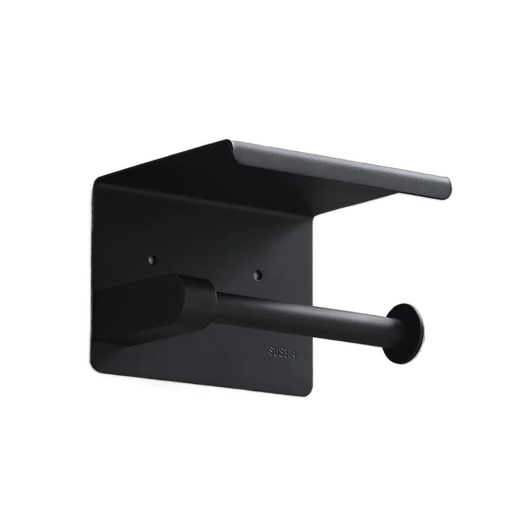 CMBSSTFC Portarrollos de Papel higiénico montado en la Pared de Acero Inoxidable con Estante de Almacenamiento de Papel a Prueba de Herrumbre con Tornillo portarrollos (Estilo 6)