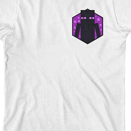 Minecraft Franchise Enderman Badge Youth White Graphic Tee2