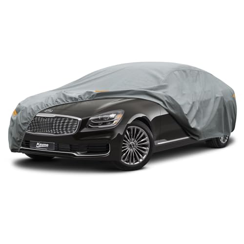 Image of Kayme Heavy Duty Car Cover Custom Fit Kia K900 Waterproof All Weather for Automobiles, Full Exterior Covers Sun Rain UV Protection.（Deliver About 3-10 Days）