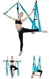 plotsage yoga aereo, trapezio con amaca yoga,corda per yoga aerea non elastica,altalena per amaca con inversione yoga, per yoga,pilates antigravità, accessori di montaggio inclusi,1