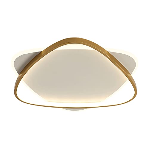 Plafonnier encastré LED ultra-mince au design scandinave double couche dorée - 2