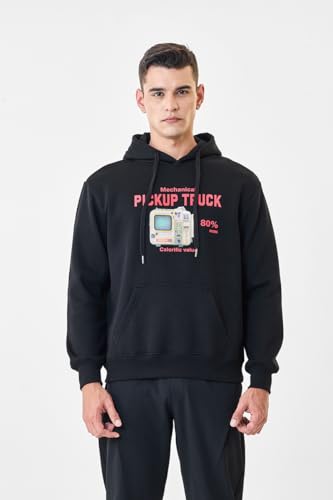 Image of SNITCH Men Casual Hoodie| Oversized Fit Hooded Neckline with Graphic Print & Long Sleeve| Soft Cotton-Polyester Blend for Daily Winter Wear & Streetwear