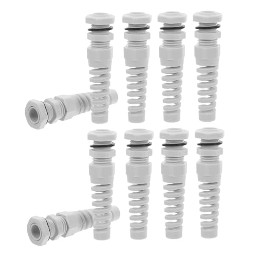 TEHAUX 10pcs Cable Gland Strain Relief Connector Nylon Joints for Power Cords Adjustable Twist Resistant Design for Industrial Automation Reliable Cable Protection