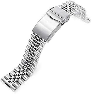 [MiLTAT] 20mm メタル時計バンド ジュビリー ブレスレット ストレートエンド | Vクラスプ