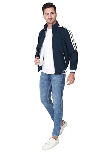 Image of TrapNation Full Sleeve Polyester Full Zip with Pocket Solid Men's Sports Jacket