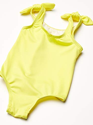 Image of Pink Platinum Baby Girl's Foil Lettering Girl Boss Swimsuit Swimwear, Yellow, 12M