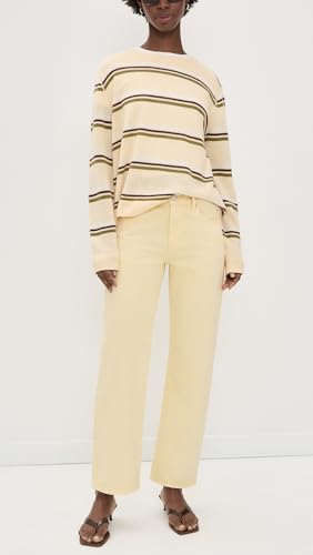 Image of PISTOLA - Lexi Mid Rise, Signature Bowed Straight Jeans - Light Denim Jeans