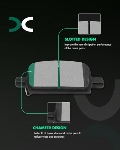 Image of SCITOO D2174-9419 Disc Brake Pads Sets Ceramic Rear Brake Pads w /Hardware